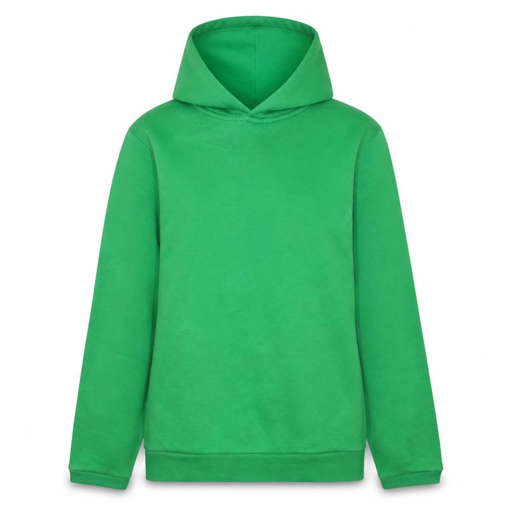 Front view of Puma women’s green pullover hoodie uk 16 cotton blend logo casual