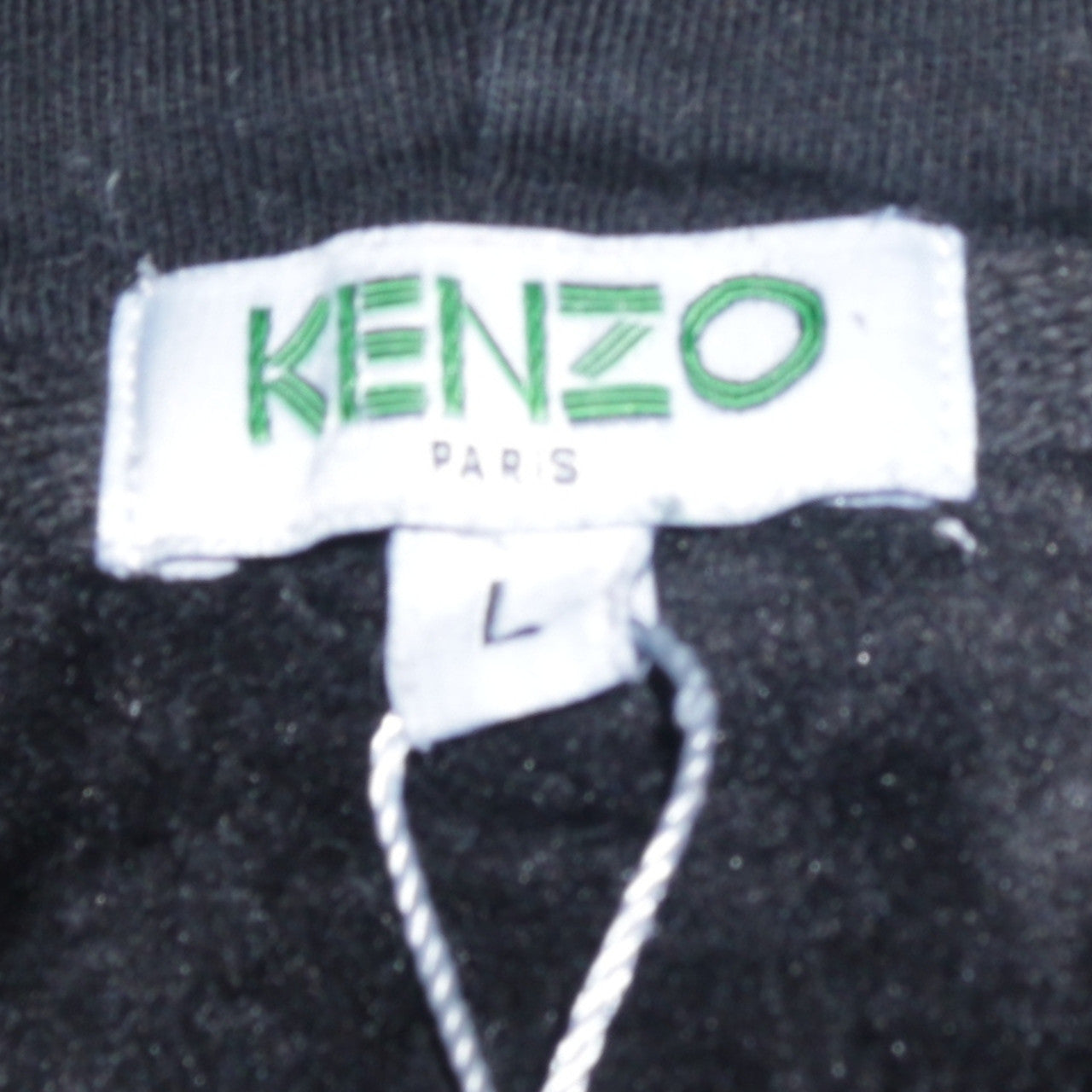 Kenzo Men Black L Embroidered Tiger Pullover Hoodie
