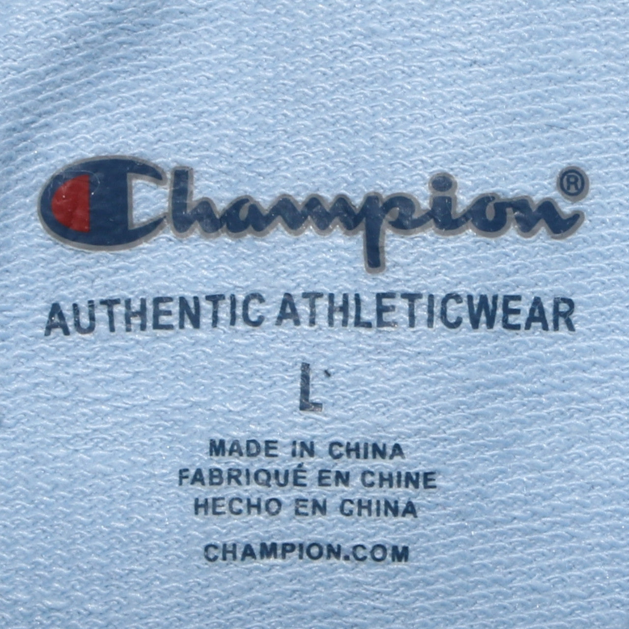 Champion Women’s Blue Pullover Hoodie Size L Cotton Logo Athleticwear