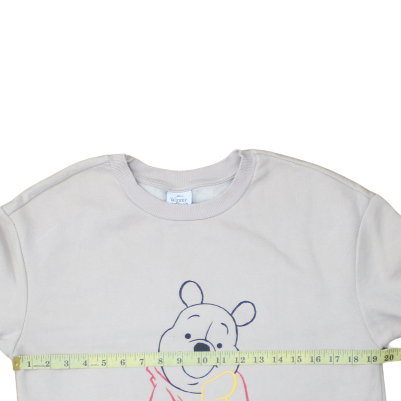 George Women Grey Winnie the Pooh Sweatshirt S 8-10 Crew Neck Pullover