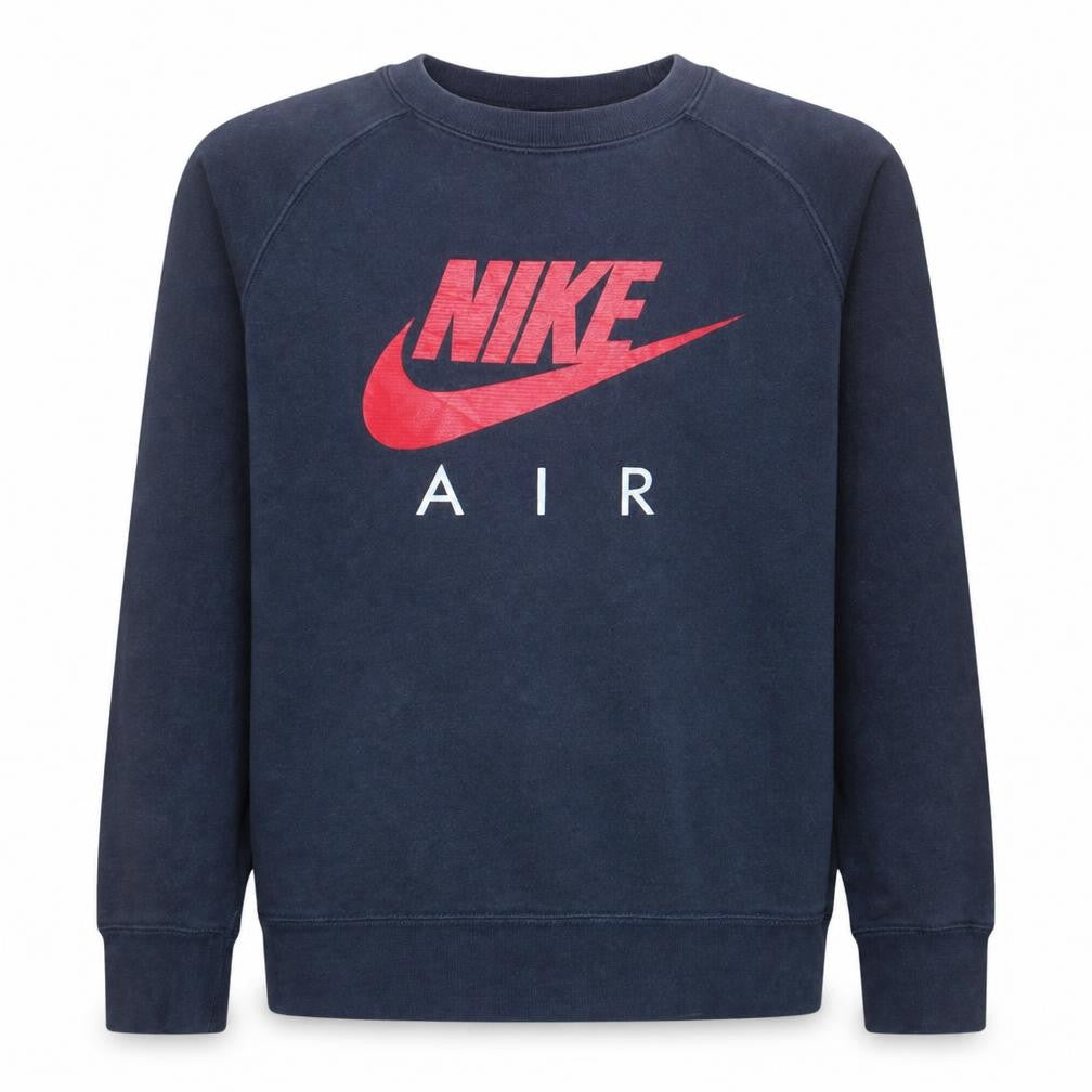 Nike Mens Blue Air Logo Sweatshirt M Crew Neck Pullover