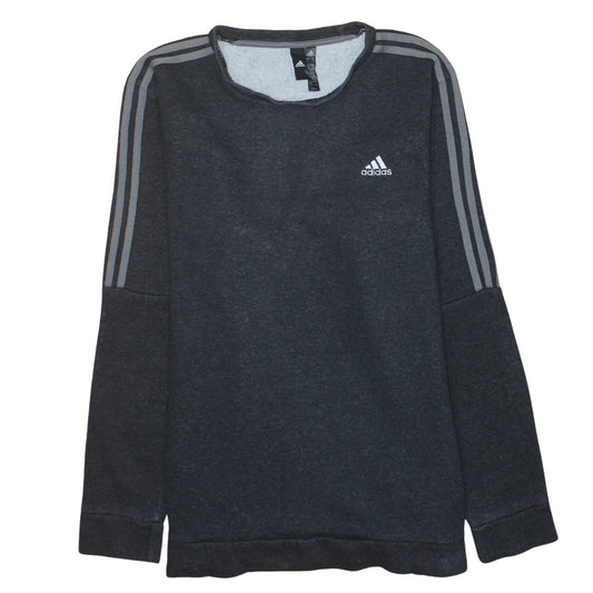 adidas Men Grey XL Pullover Sweatshirt Long Sleeve Crew Neck