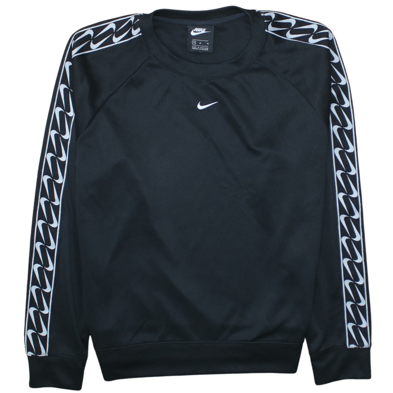 Nike Men's Black Crew Neck Logo Pullover Sweatshirt Size M