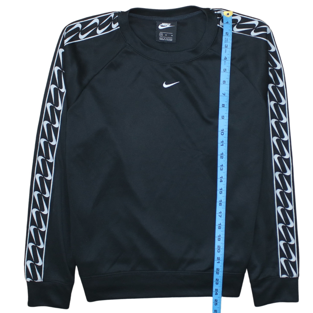 Nike Men's Black Crew Neck Logo Pullover Sweatshirt Size M