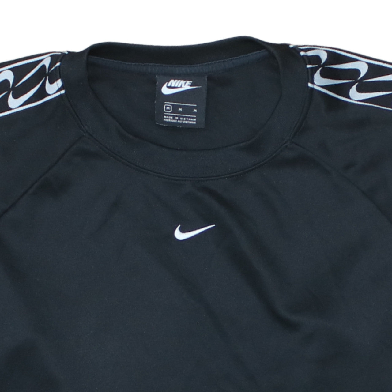 Nike Men's Black Crew Neck Logo Pullover Sweatshirt Size M
