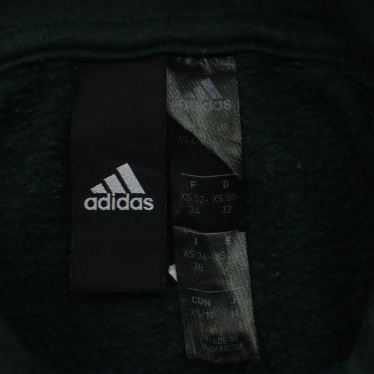 Adidas Womens Dark Green Pullover Hoodie XS Hooded Sweatshirt