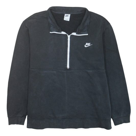 Nike Men's Black 1/2 Zip Fleece Sweatshirt 2XL Regular Fit