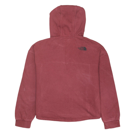 The North Face Womens Burgundy 1/4 Zip Hoodie Cotton L