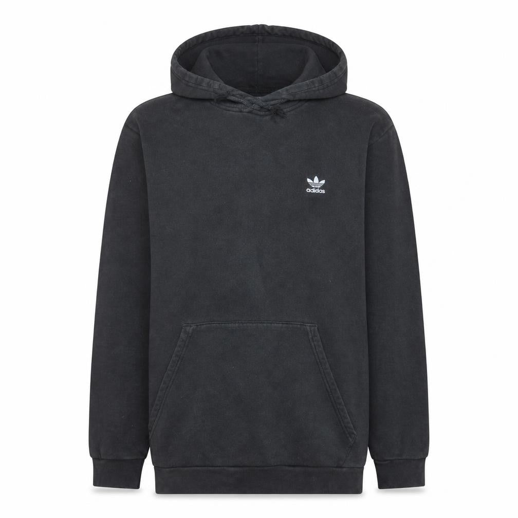 Adidas Men Black Pullover Hoodie L Fleece Sports Logo