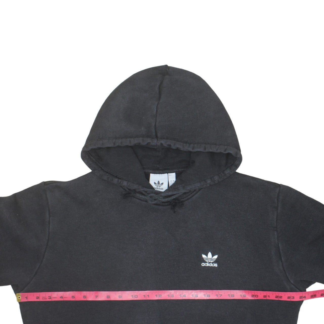 Adidas Men Black Pullover Hoodie L Fleece Sports Logo