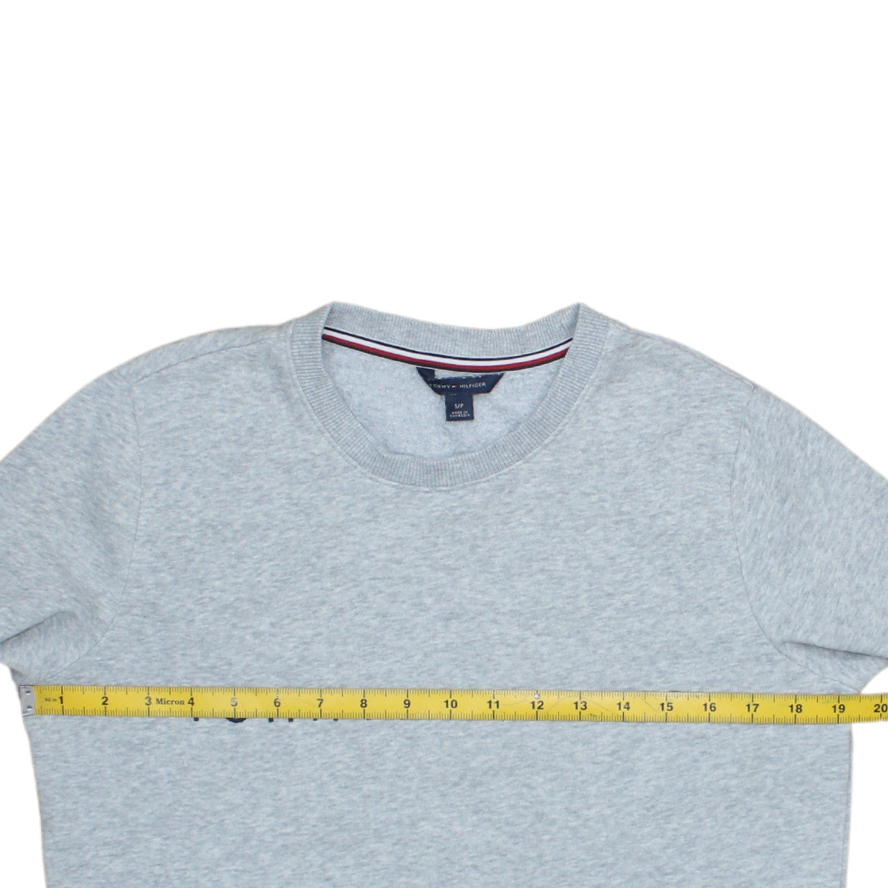Tommy Hilfiger Mens Grey Logo Crew Neck Sweatshirt Size S