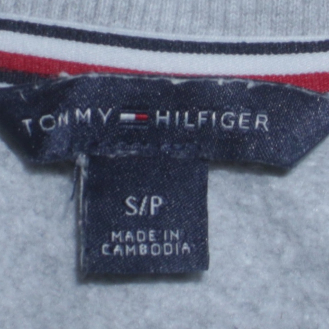 Tommy Hilfiger Mens Grey Logo Crew Neck Sweatshirt Size S