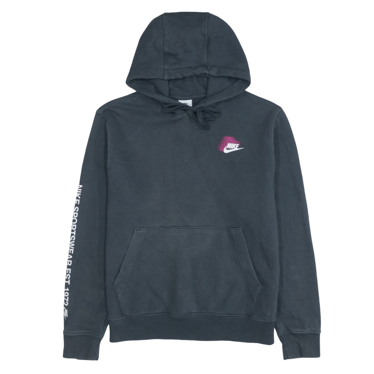 Additional front view of Nike Women Black Small Pullover Hoodie Cotton Blend Sportswear