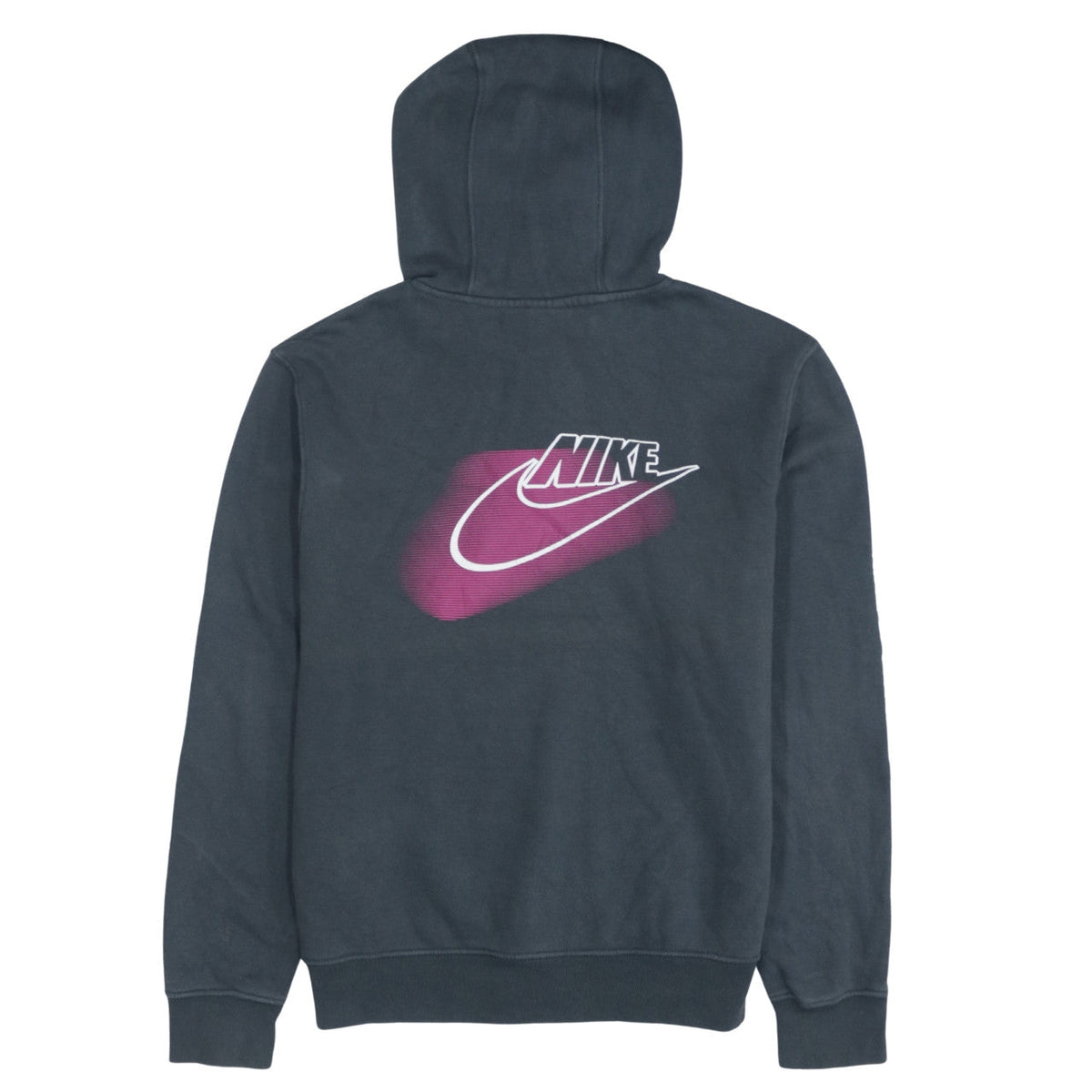 Back view of Nike Women Black Small Pullover Hoodie Cotton Blend Sportswear