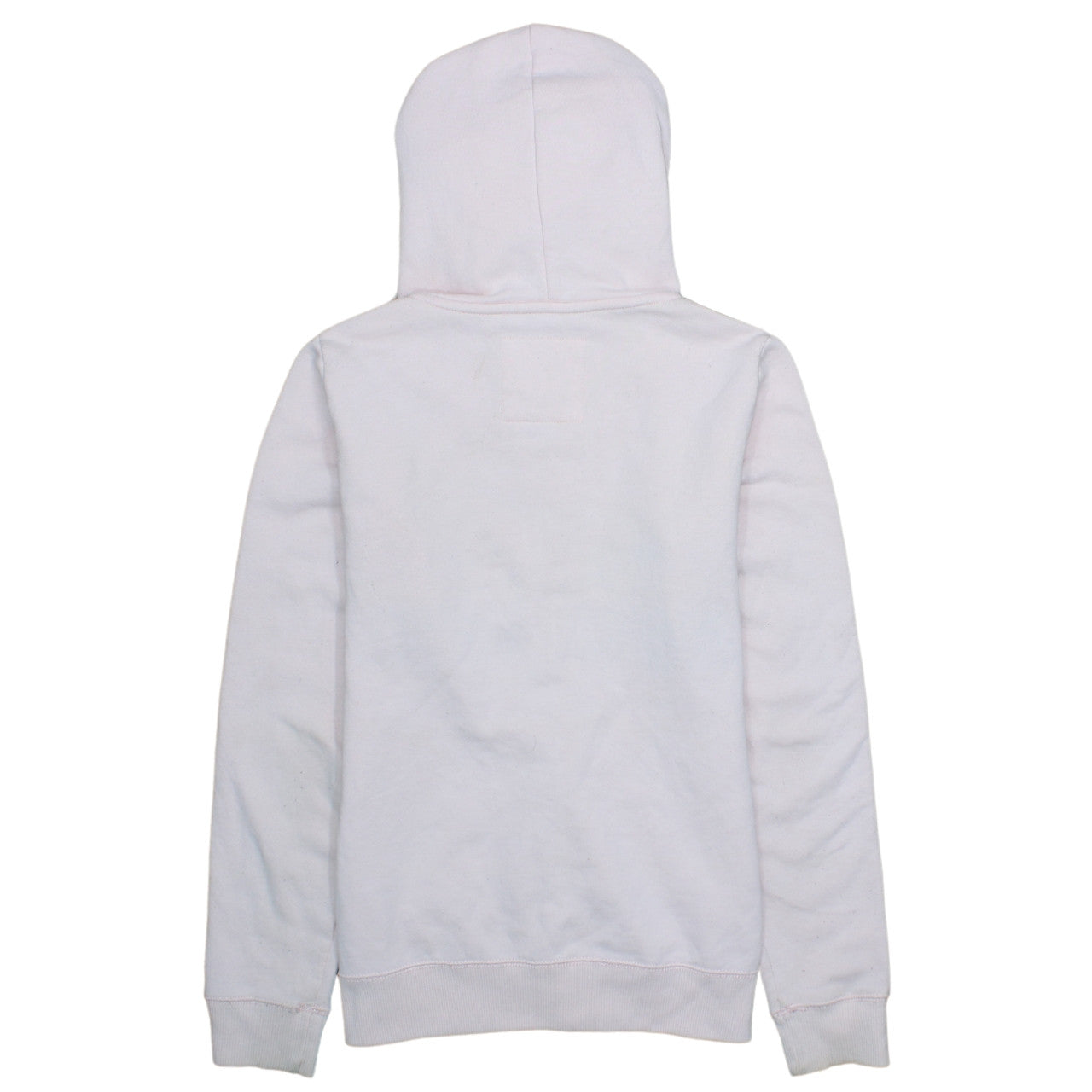 Hollister Women Pink Full Zip Hoodie Medium Cotton Blend Logo Hooded Sweatshirt