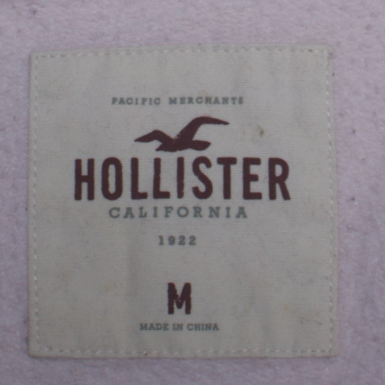 Hollister Women Pink Full Zip Hoodie Medium Cotton Blend Logo Hooded Sweatshirt