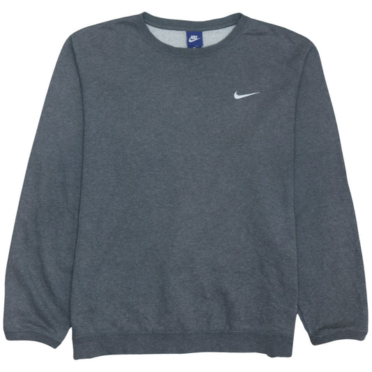Nike Men’s Grey XL Pullover Crew Neck Logo Sweatshirt