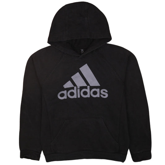 Adidas Men’s Black Small Pullover Hoodie with Logo Graphic