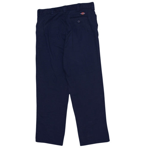 Dickies Men's Blue Workwear Trousers Size 36R Polyester Cotton