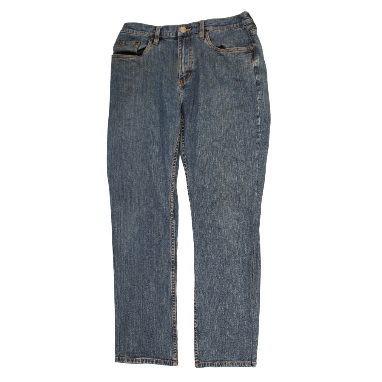 L.L.Bean Women's Blue Straight Leg Petite Jeans Size 12
