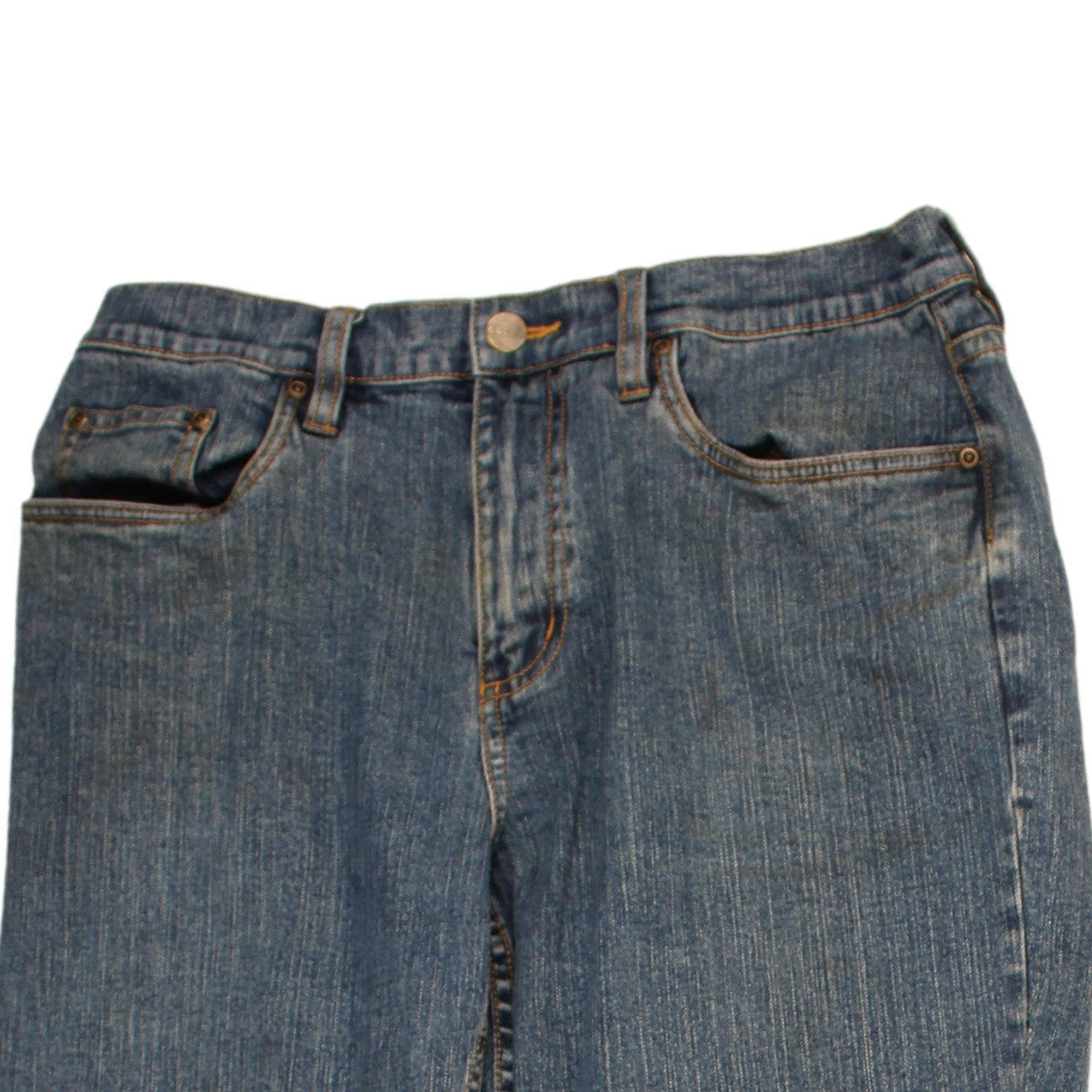 L.L.Bean Women's Blue Straight Leg Petite Jeans Size 12