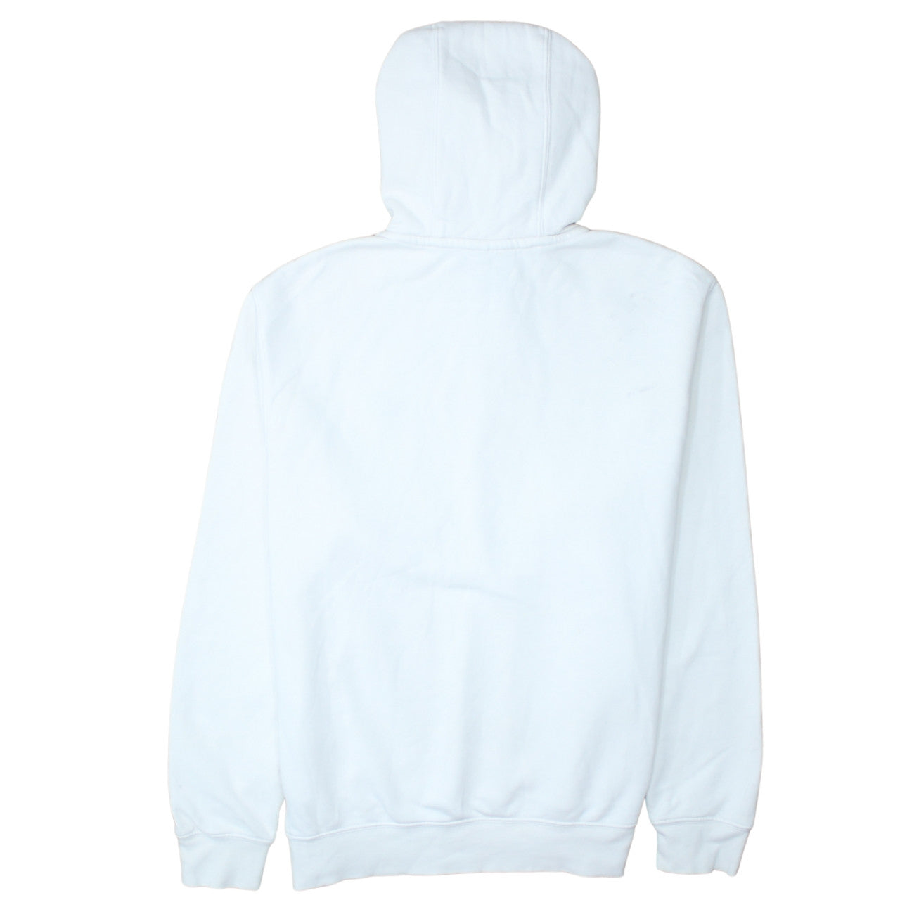 Nike Women White Pullover Hoodie M Cotton Blend Logo Casual