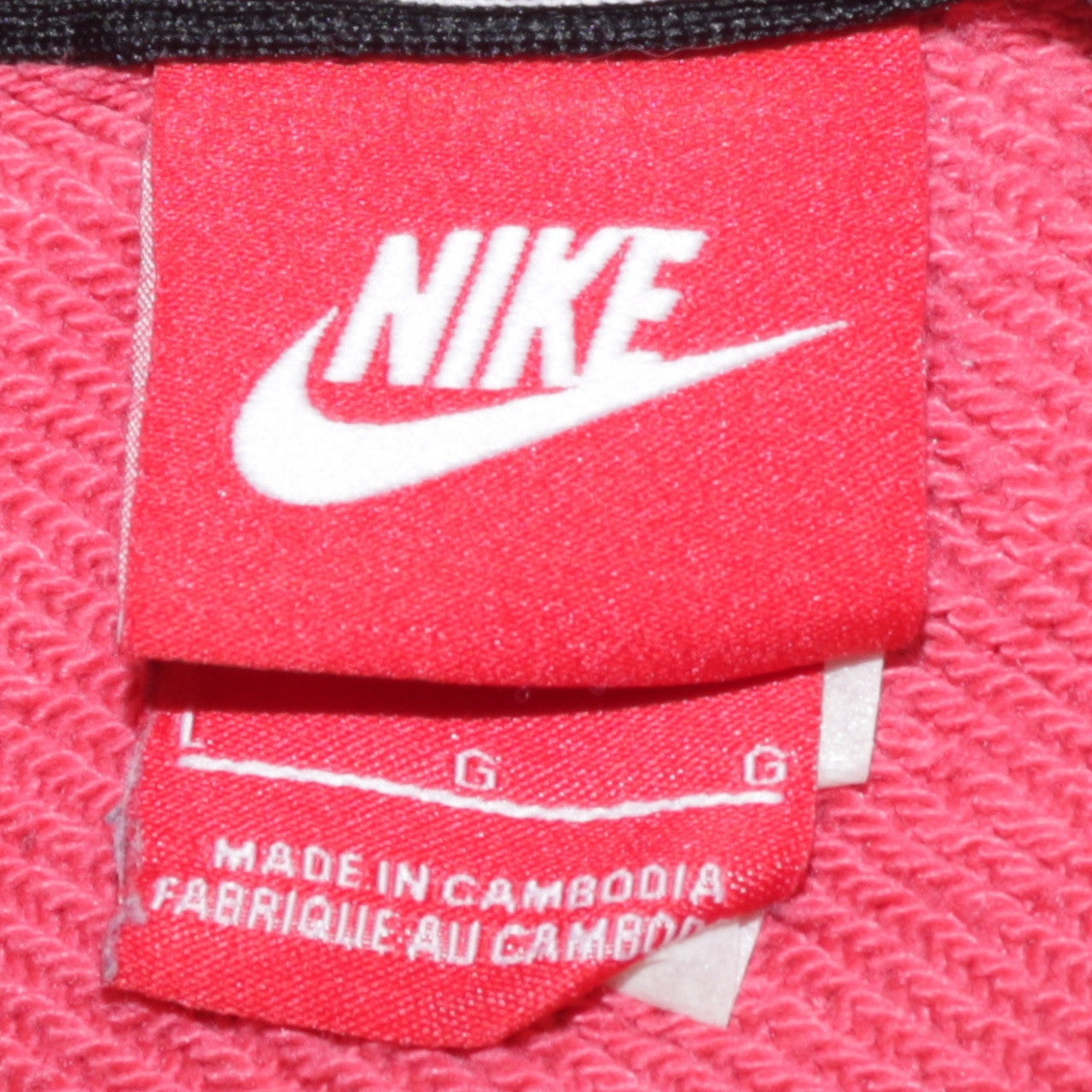Nike Men's Red Crew Neck Graphic Logo Pullover Sweatshirt Size L
