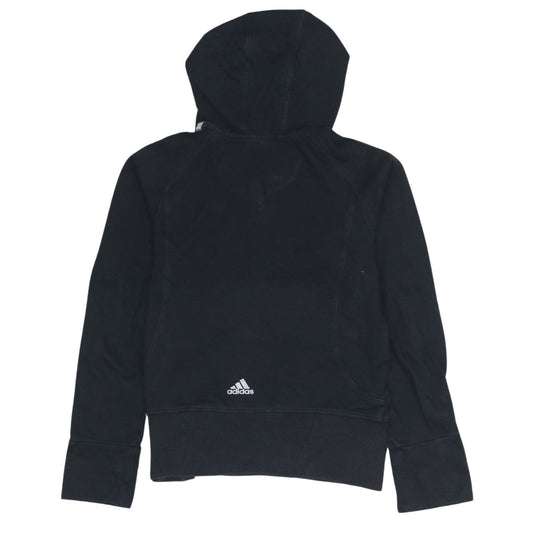 Adidas Girls Black Logo Pullover Hoodie 11-12 Years Sports Casual