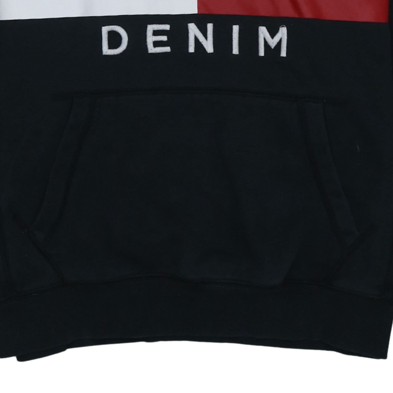Tommy Hilfiger Men's Black L Pullover Hoodie Graphic Logo Sweatshirt