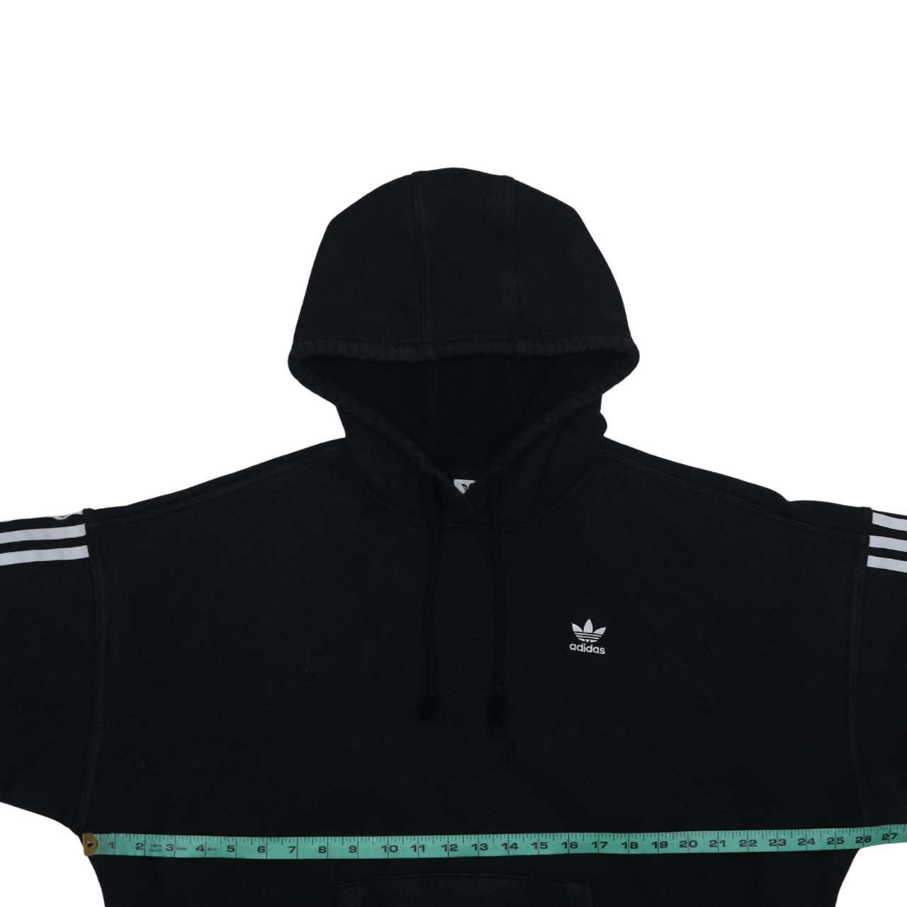 Adidas Womens Black Size 10 Pullover Hoodie with 3 Stripes Logo