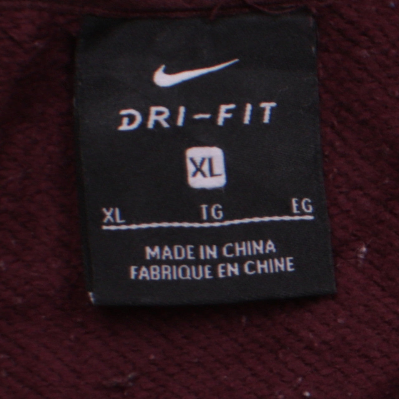 Nike Women’s Burgundy Dri-Fit Sweatshirt XL Crew Neck Pullover