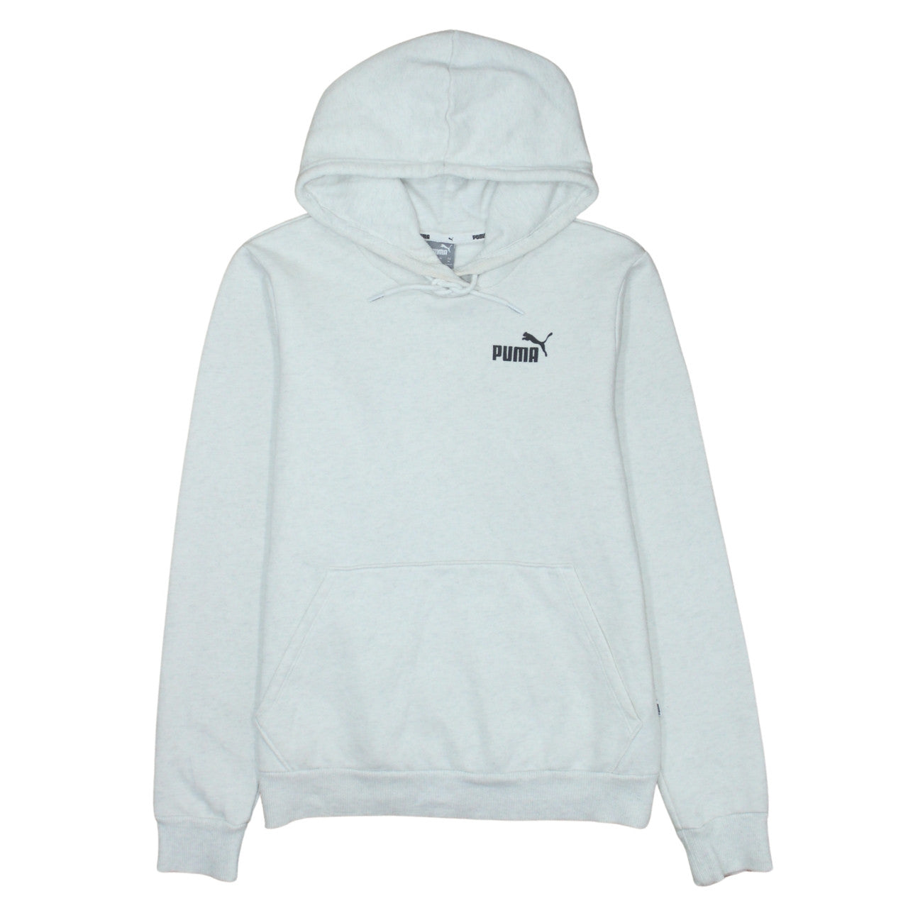 Puma Womens Grey Medium Pullover Hoodie with Logo and Pockets