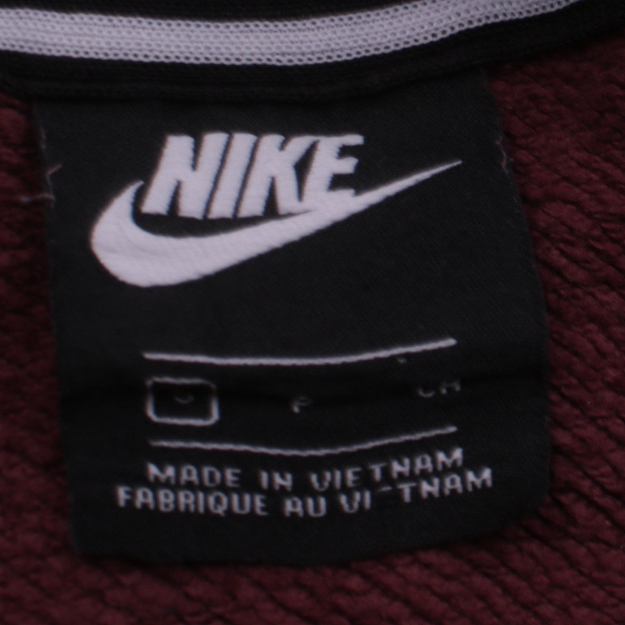 Nike Women Burgundy Pullover Hoodie Size M with Logo Print