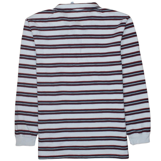 Adidas Men's White Striped 1/2 Zip Sweatshirt XL Vintage Style