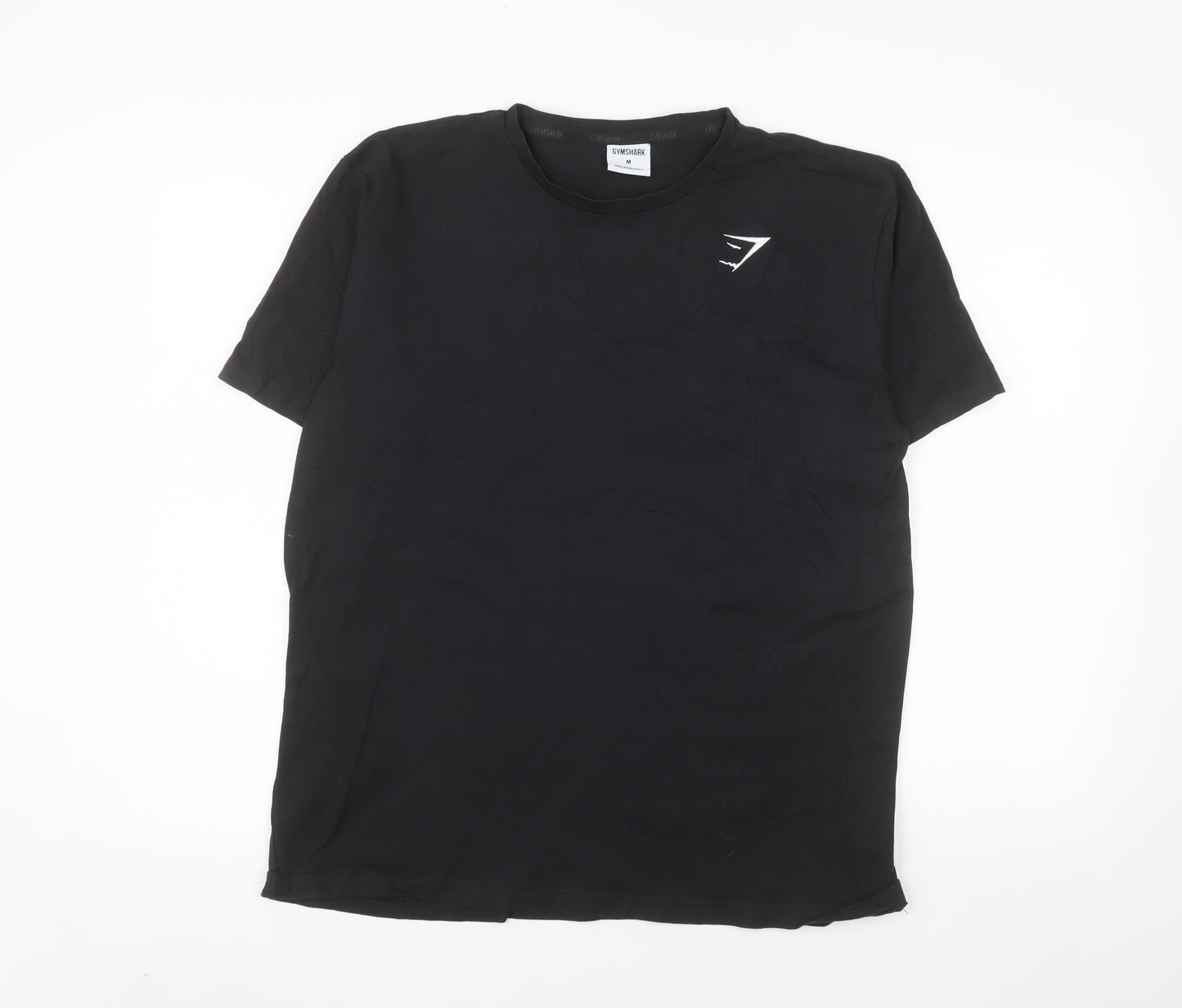 Gymshark Men's Black Slim Fit Crew Neck Cotton T-Shirt M