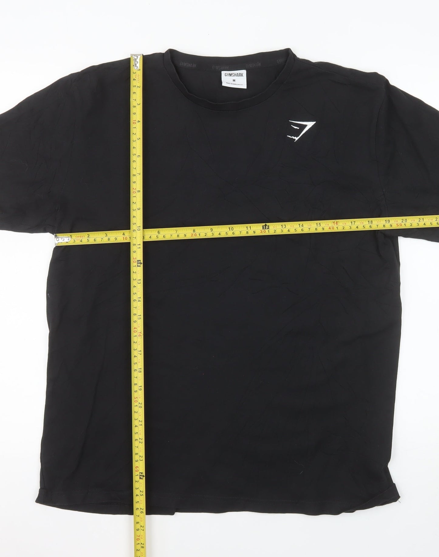 Gymshark Men's Black Slim Fit Crew Neck Cotton T-Shirt M