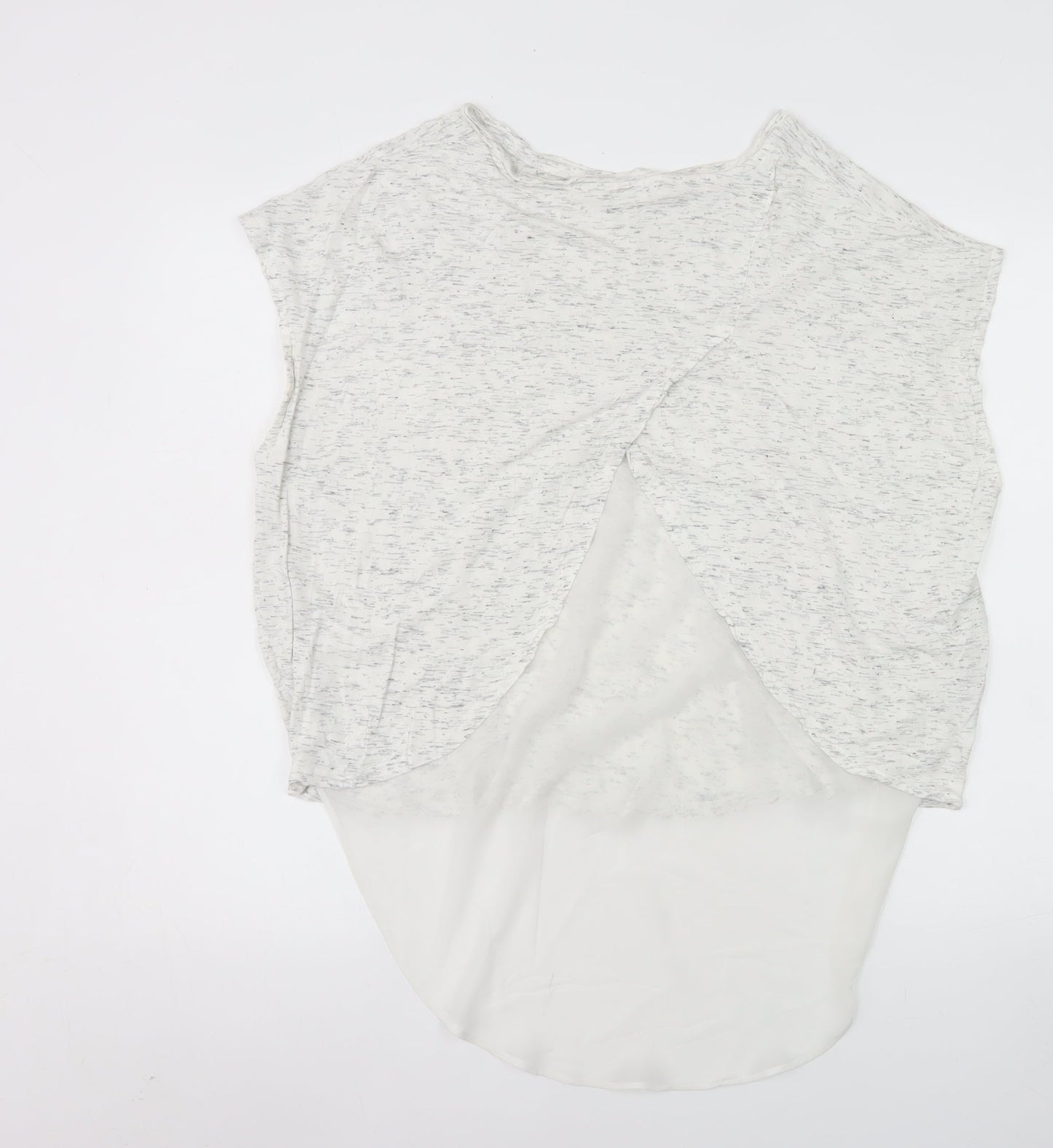 Great Plains Women White Sleeveless Tunic Blouse M