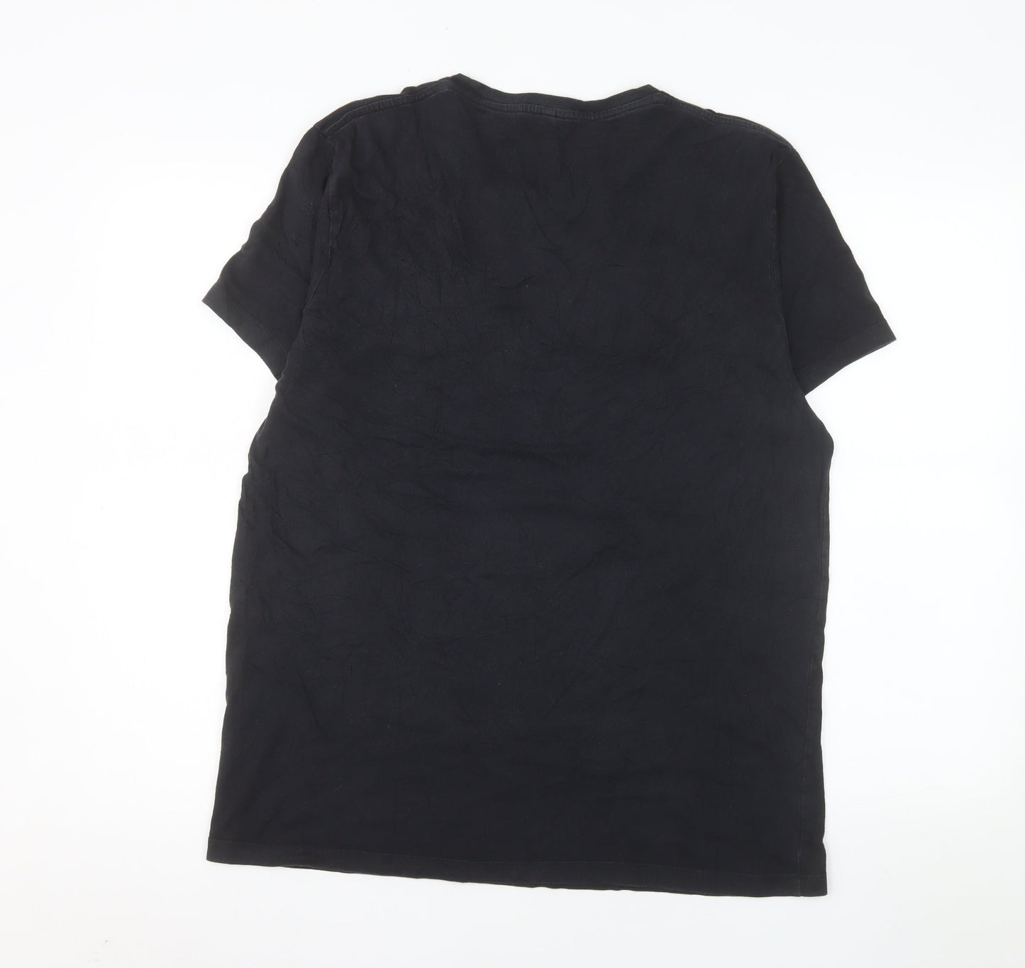 Jack Wills Men's Black Cotton Crew Neck Short Sleeve T-Shirt Size L