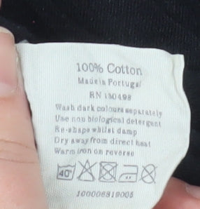 Jack Wills Men's Black Cotton Crew Neck Short Sleeve T-Shirt Size L