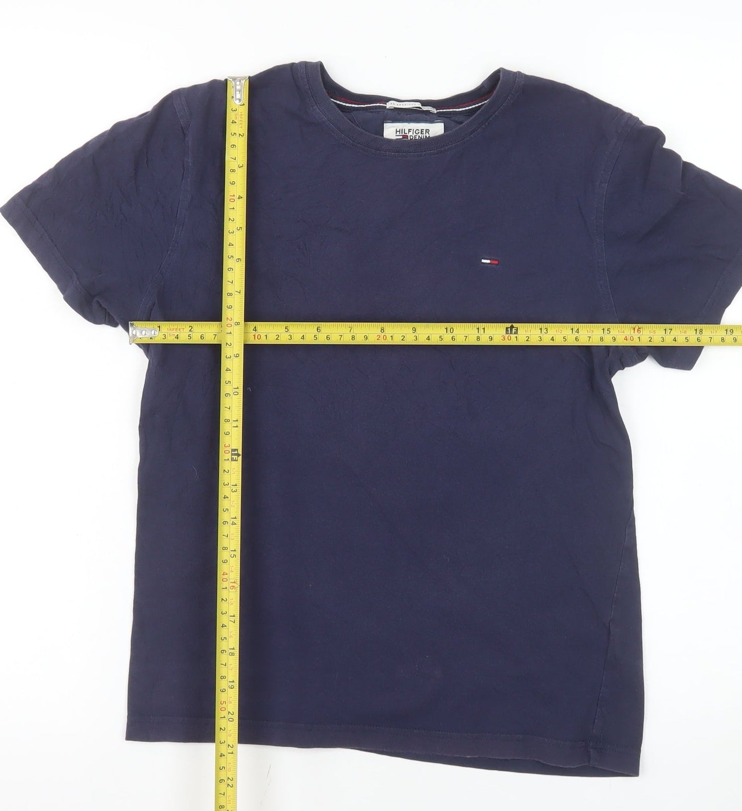 Tommy Hilfiger Denim Men's Navy Blue Small Crew Neck T-Shirt