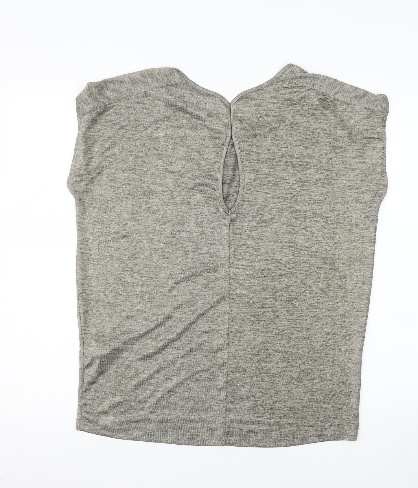 Warehouse Women’s Grey Sleeveless Basic Stretch Jersey Top Size 10