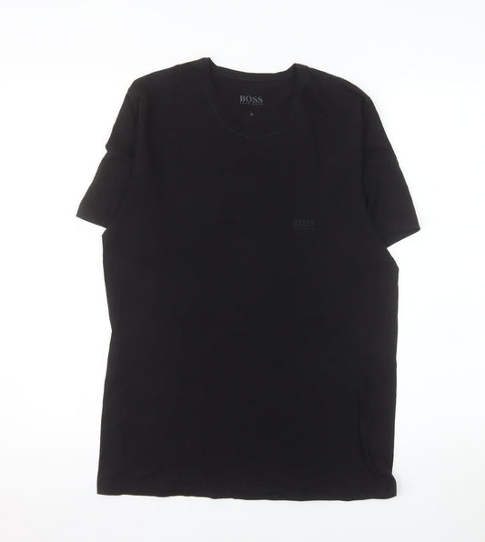 Hugo Boss Men's Black Cotton Crew Neck T-Shirt Size M