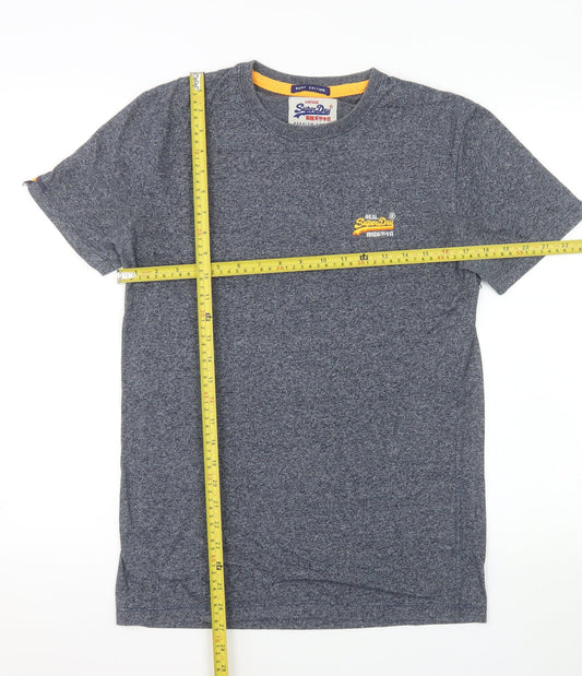 Superdry Men’s Blue Small Vintage Crew Neck Cotton T-Shirt