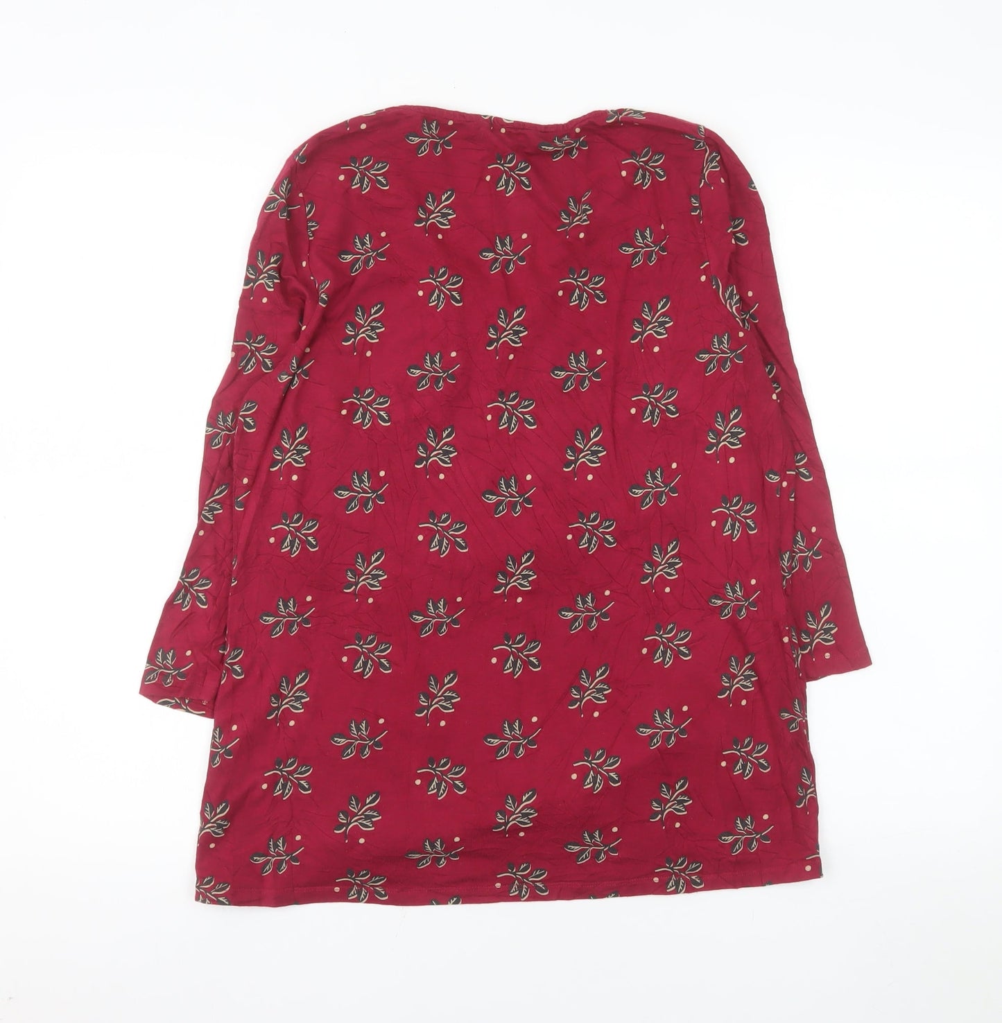Seasalt Cornwall Women Red Floral Tunic Blouse UK 8 Regular Fit