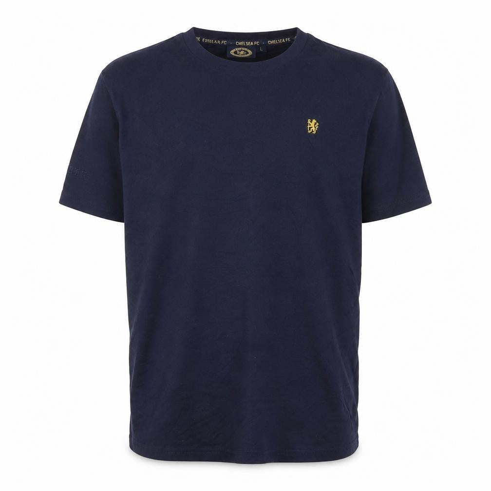 Front view of Chelsea FC Men’s Blue Cotton Crew Neck Short Sleeve T-Shirt L