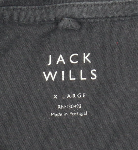 Jack Wills Men's Black XL Crew Neck Cotton T-Shirt