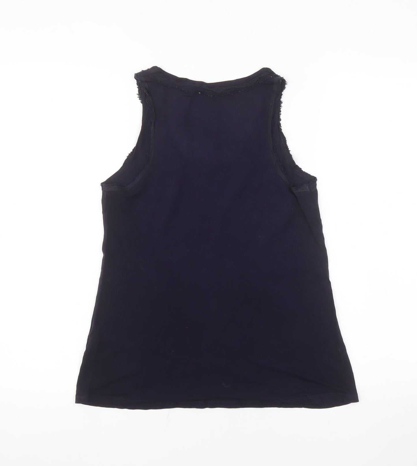 Reiss Womens Blue Jersey Tank Top XS Sleeveless Lyocell Silk Blend