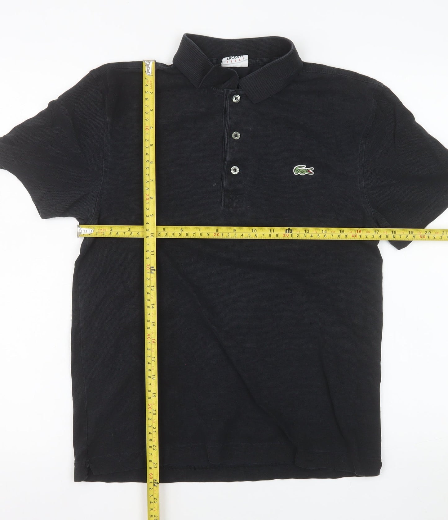 Lacoste Men's Black Sport Polo Shirt Size S 100% Cotton