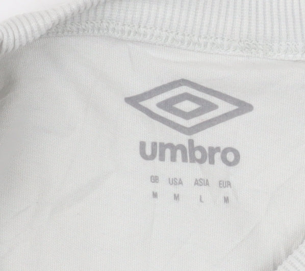 Umbro Men's White Short Sleeve Crew Neck Sports T-Shirt Size M