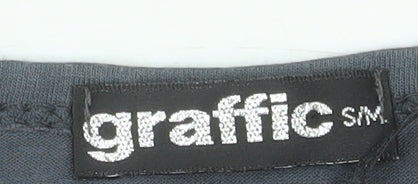 Graffic Women’s Grey Jersey Open Front Coatigan Size S